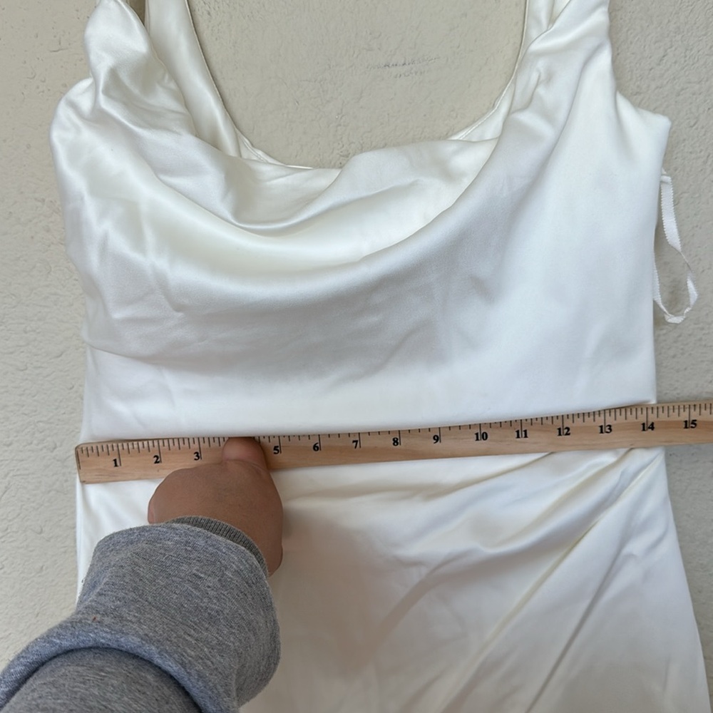 HOUSE OF CB 'Emilie' Off White Satin Mermaid Bridal Gown NWOT size L - Picture 15 of 15